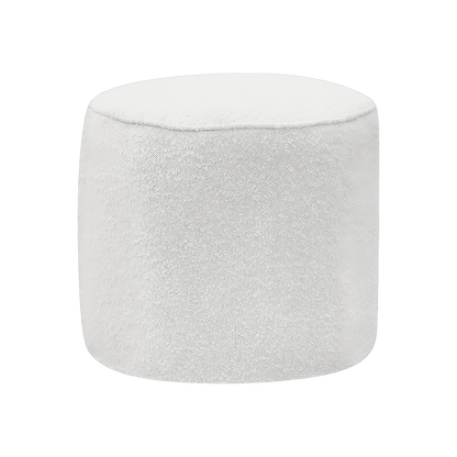 Elora Ottoman White Boucle