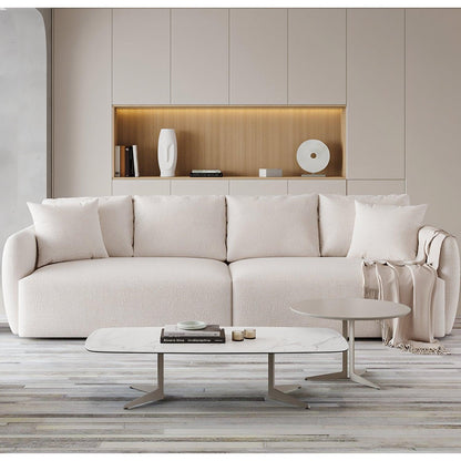 Orsino Coffee Table Set White and Taupe