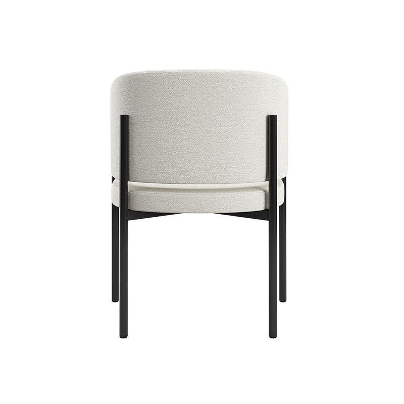 Oxford Dining Chair Off White & Black Frame