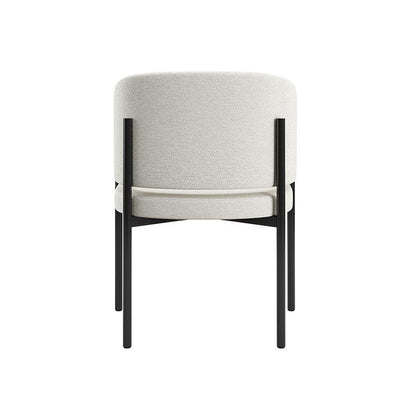 Oxford Dining Chair Off White & Black Frame