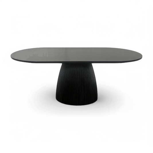 Oxford Rectangular Dining Table Black Wood