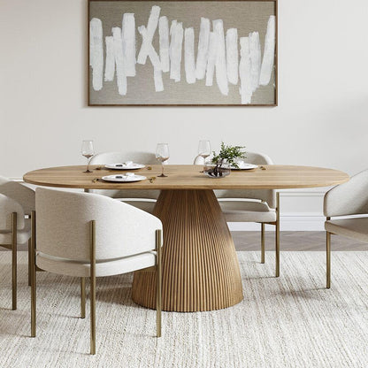 Oxford Dining Chair Off White & Brass Frame