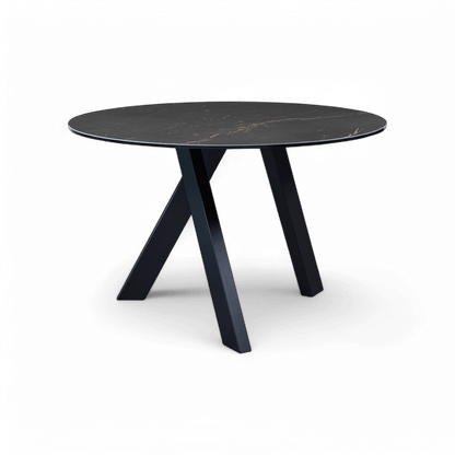 Robbie Round Dining Table Black
