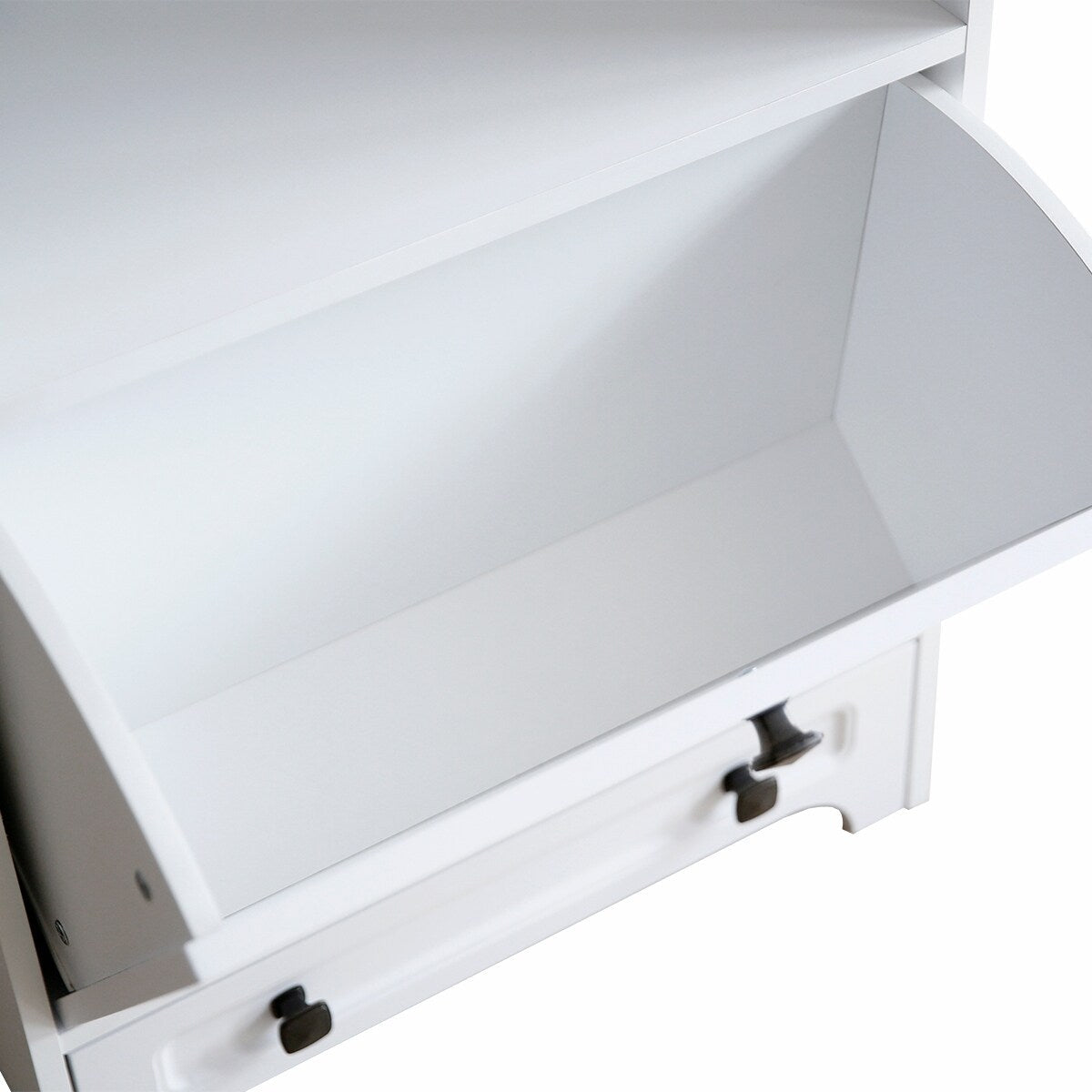 Roomfitters Dog Feeding Station with 2 Elevated Dog Bowls, Tilt Out Pet Feeding Cabinet Station