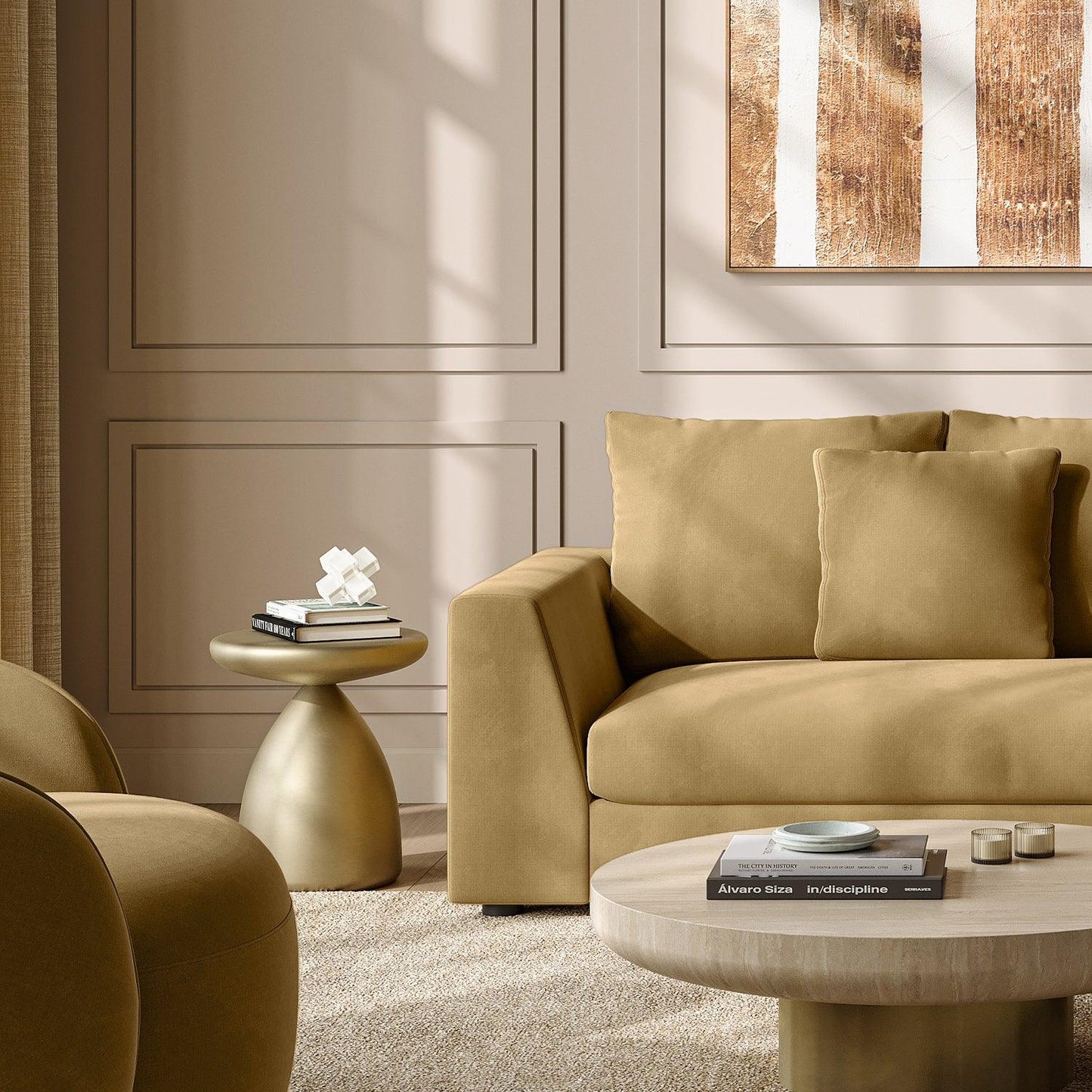 Sage Side Table Gold