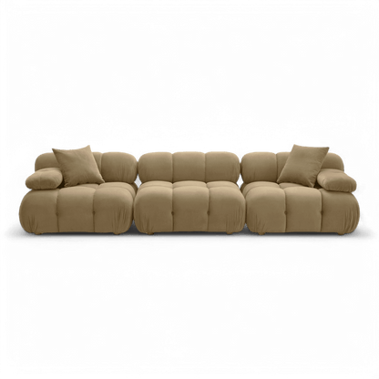 Solace Camel Velvet Modular Sofa