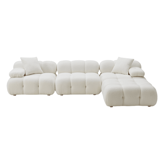 Solace Off White 4-piece Modular Sectional
