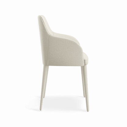 Zeta Dining Chair White Linen