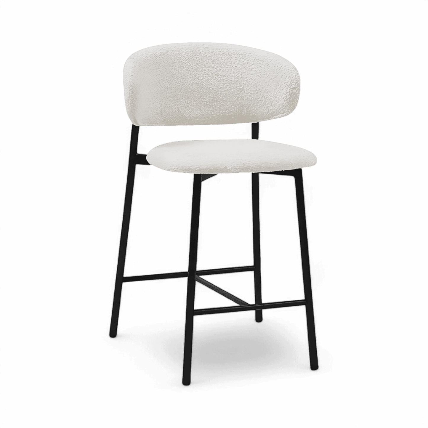 Zoya Counter Stool White Boucle