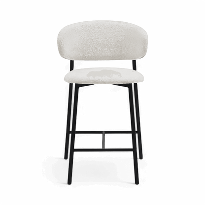 Zoya Counter Stool White Boucle
