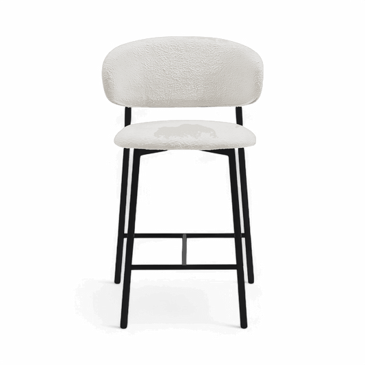 Zoya Counter Stool White Boucle