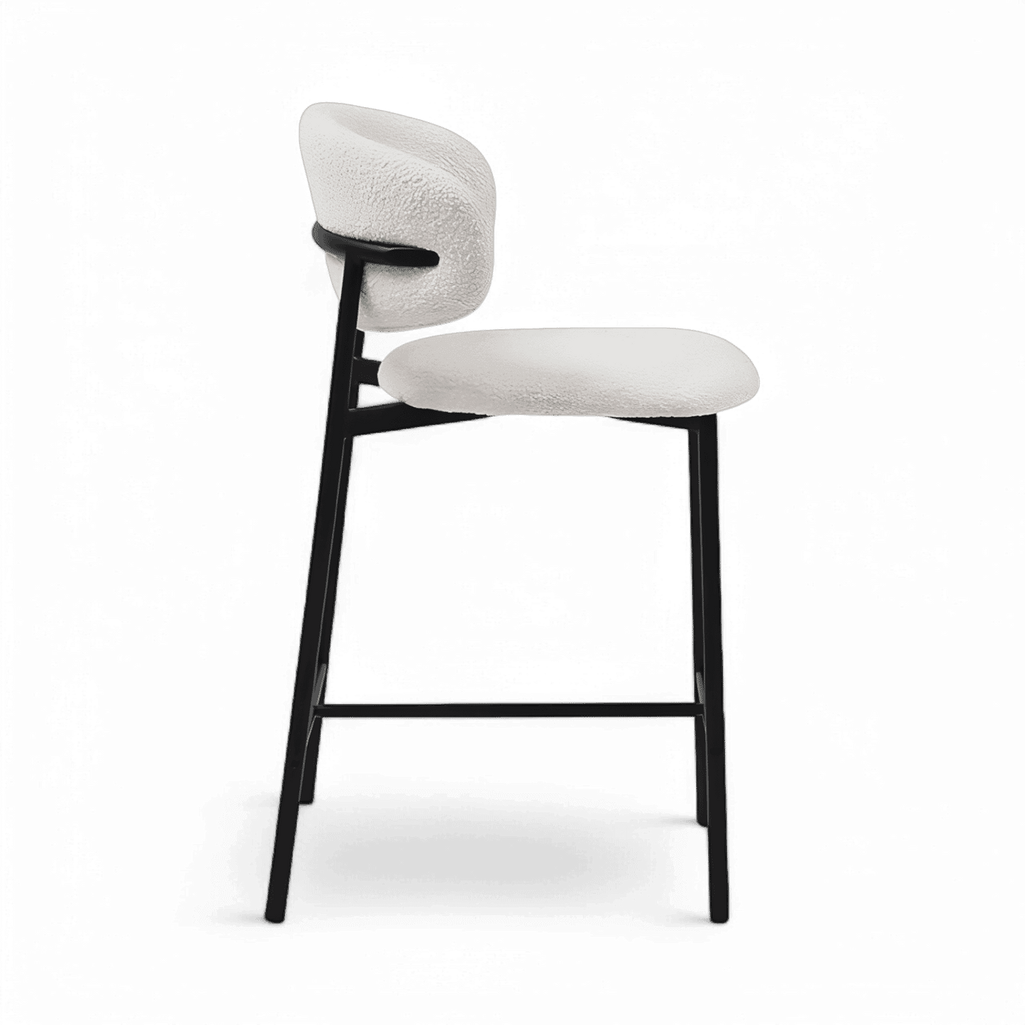 Zoya Counter Stool White Boucle