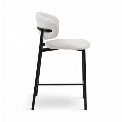 Zoya Counter Stool White Boucle