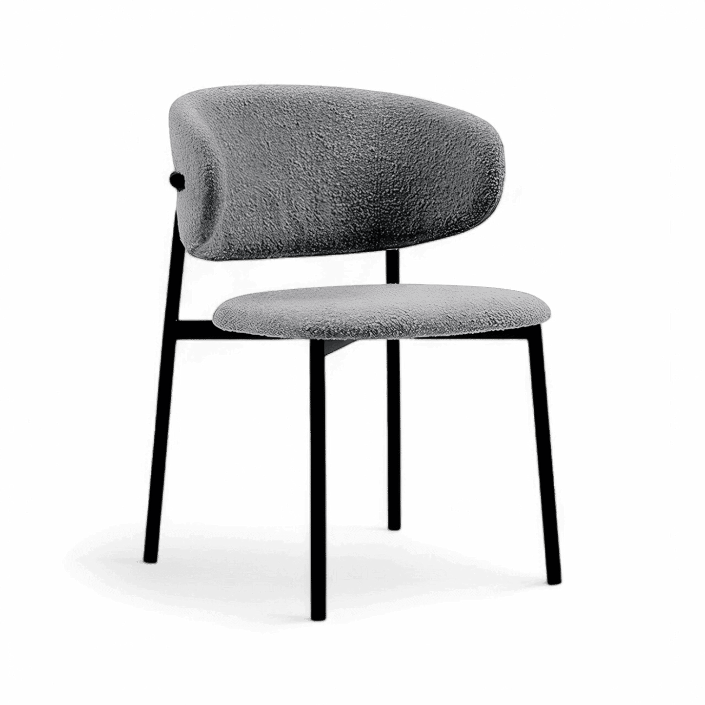 Zoya Dining Chair Gray Boucle