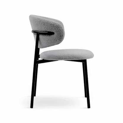 Zoya Dining Chair Gray Boucle