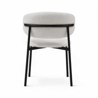 Zoya Dining Chair White Boucle