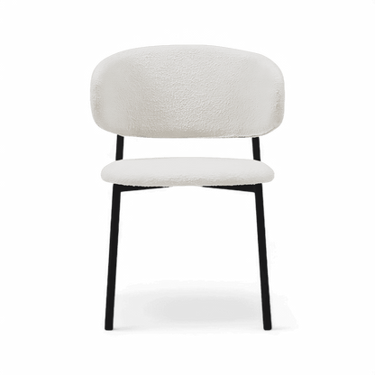 Zoya Dining Chair White Boucle