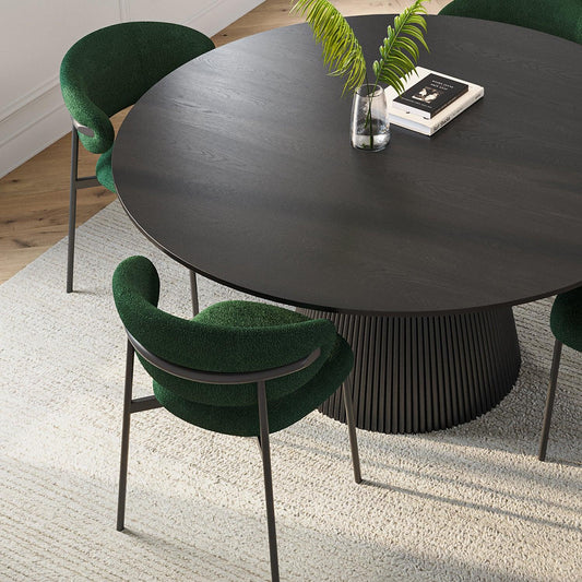 Zoya Dining Chair Green Boucle